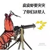 皮皮虾要突突死你们表情 皮皮虾开机枪表情